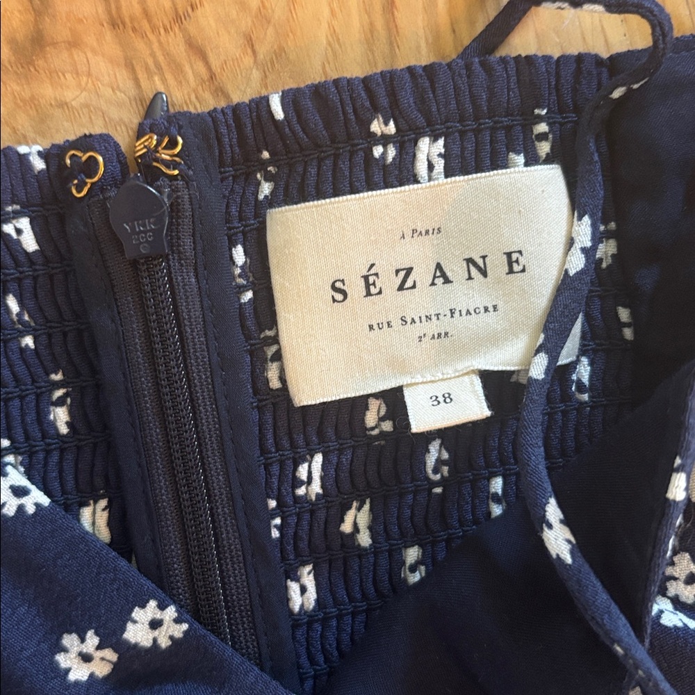 Sezane Melina Dress Vica Florals Print - Size 6 - Picture 2 of 4